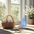 thumbnail image 5 of Luxcidy Bunny Decor Easter Rabbit Decor Easter Decoration Amethyst Crystals Figurines, Crystal Mini Rabbit Figurine, for Feng Shui Home Office Garden Decoration, 1.5in (Blue), 5 of 6