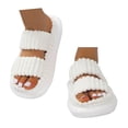 thumbnail image 3 of Leozcaa Slippers for Women Memory Foam Open Toe Slides Sandals Shoes Comfy Anti-Skid House Bedroom Shoes, 3 of 9