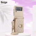 thumbnail image 2 of ELEHOLD for Samsung Galaxy Z Flip 4 Crossbody Wallet Case with Card Holders Luxury Soft PU Leather Shockproof Protective Cover with Shoulder Strap for Samsung Galaxy Z Flip 4 for Girls Women,Beige, 2 of 11