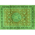 thumbnail image 1 of Ahgly Company Indoor Rectangle Medallion Green Traditional Area Rugs, 2' x 4', 1 of 1