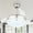 Nickel, variant on 36" Modern Invisible Indoor Ceiling Fan with LED Light Remote Control 6 Fan Speeds 3-Color Retractable Blades Ceiling Lighting