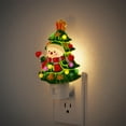 thumbnail image 2 of Christmas Tree Night Light Plug-In – 360° Rotatable Wall Nightlight with Warm Glow for Kids Room, Hallway, Party, Holiday Gift, Cute Resin Plug Night Lamp, 2 of 5