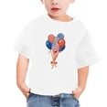 thumbnail image 3 of Favoffer Independence Day Children Tops Shirts for Girls Short Sleeve Graphic Printing T-Shirt Round Neck Crop Top for 3-14 Years, 3 of 4