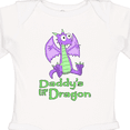 thumbnail image 4 of Inktastic Daddy's Lil' Dragon Boys or Girls Long Sleeve Baby Bodysuit, 4 of 5