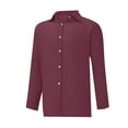 thumbnail image 4 of Pxiakgy Linen Women's Spring Summer Solid Color Shirt Long Sleeve Button Down Shirt Loose Fit Vacation Beach Workwear Tops Clothes Shirts for Women Size:s-5xl, 4 of 8