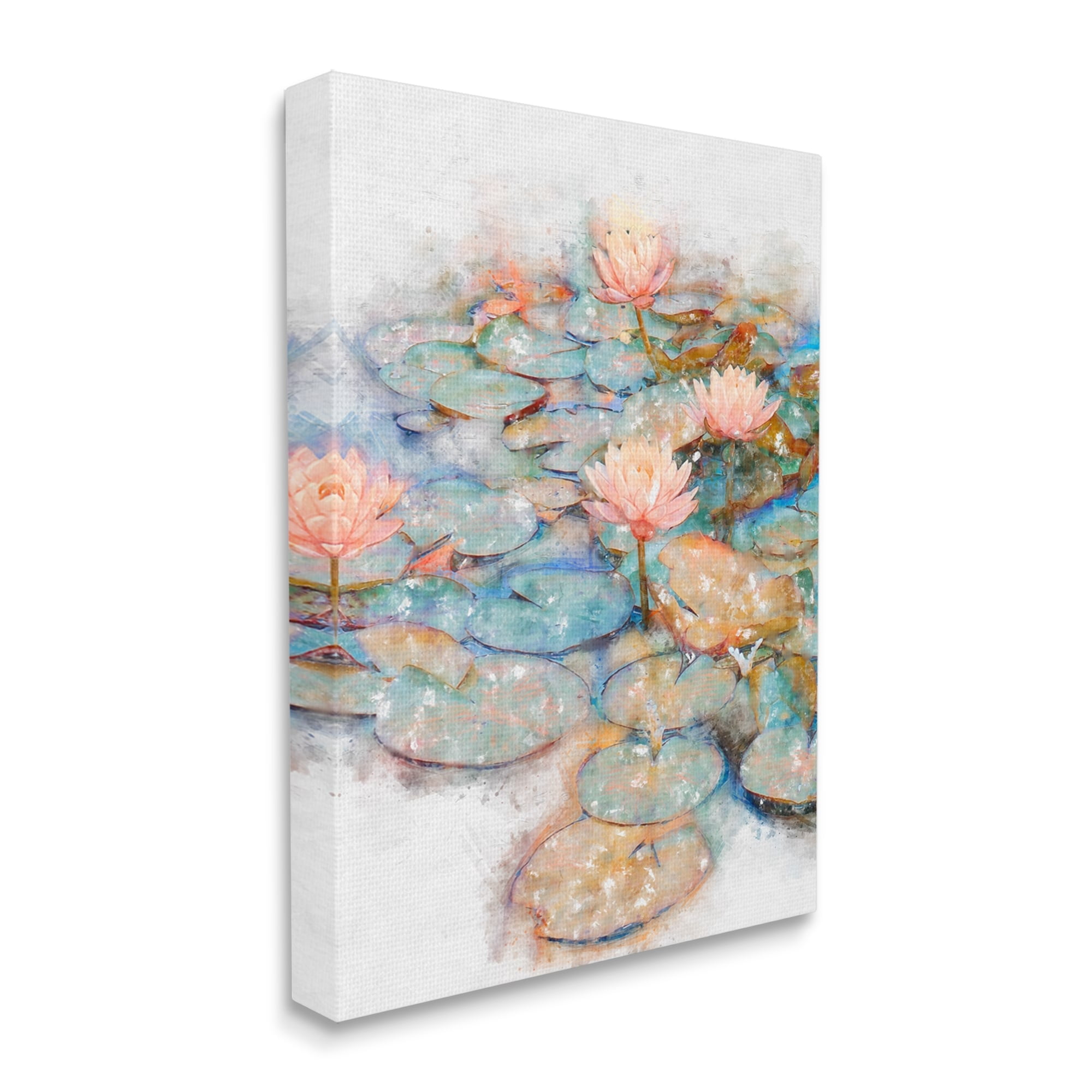 Stupell Industries Mystical Lily Pond Blossoms Abstract Floral Textures, 36 x 48, Design by Ziwei Li