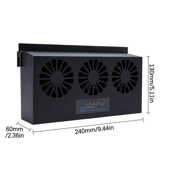 Desk Fan VibHome Up to 65% off! Car Solar Exhaust Fan Car Radiator Wireless Fan Car Ventilation Fan