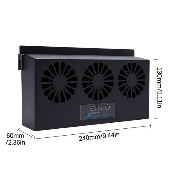 Xihbxyly oferta del dia Ventilador de escape solar para automóvil Ventilador inalámbrico para radiador de automóvil Ventilador de ventilación para automóvil
