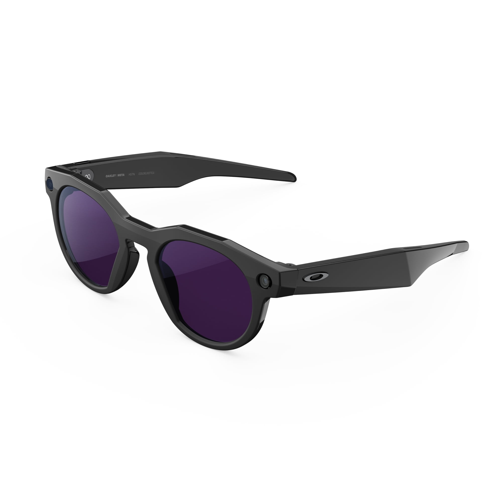 Oakley Meta HSTN, Black | Smart AI Glasses for Men, Women — Camera, Audio, Video Recording — Transitions® Amethyst Lenses — Sunglasses