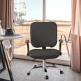 thumbnail image 4 of 2 fundas lavables y elásticas para silla de oficina, protector de asiento antipolvo para silla de ordenador. Conjunto gris oscuro, 4 of 9