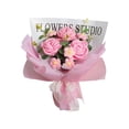 thumbnail image 2 of Ramo de crochet Flores artificiales hechas a mano Flores de punto Flores artificiales Rosa, 2 of 9
