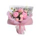 thumbnail image 2 of Ramo de flores de ganchillo hecho a mano, ramo de flores artificiales de punto para festival, Rosa, 2 of 9