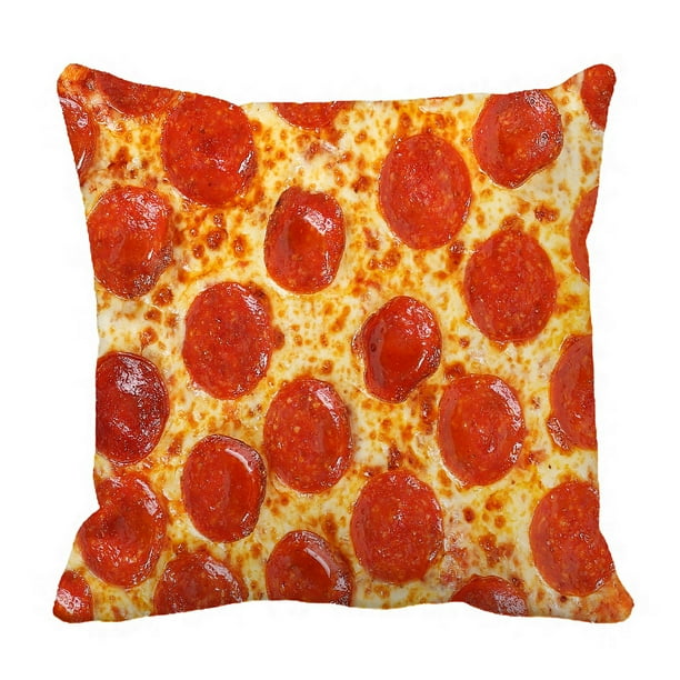 Phfzk Pizza Pillow Case Italian Classic Pepperoni Pizza Pillowcase Throw Pillow Cushion Cover Two Sides Size 20x20 Inches Walmart Com Walmart Com