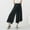 #279-Black, variant on Womens Plus Size Casual Wide Leg Pants Chiffon Pleated Long Solid Color Skirt Pants For Summer Beach Daily Flowing Elegant Wear
