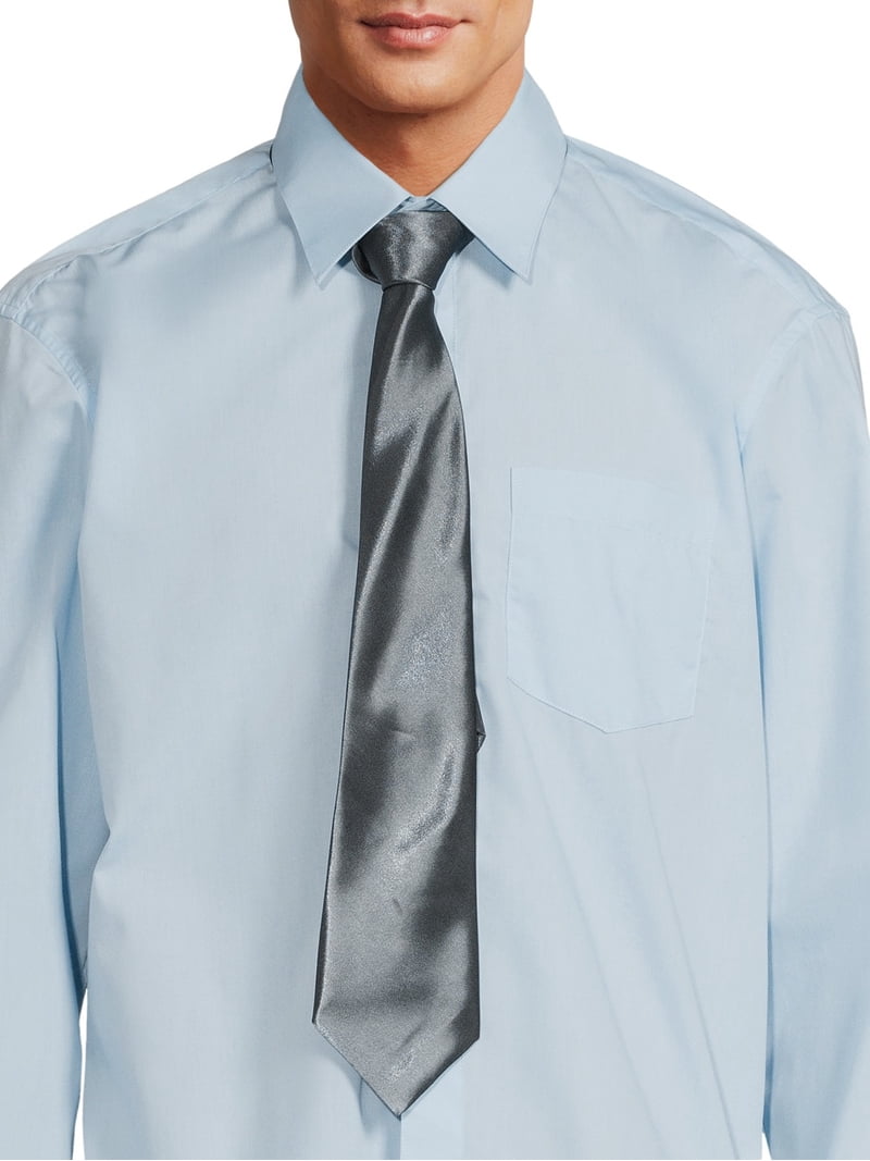 grey dress shirt blue tie Light Grey Suit & Royal Blue Tie