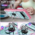 thumbnail image 3 of Design for Google Pixel 8 Pro Phone Case with Screen Protector Ring Holder Kickstand Heavy Duty Rugged Shockproof Military Grade Bumper Protective Cover for Women Men Girls 6.7 inch Rose Gold, 3 of 7