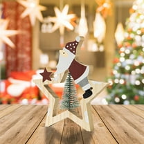 Hwkond Christmas Tree Prelit Christmas Decorations Log Color Wooden Ornaments Gifts Christmas Gifts