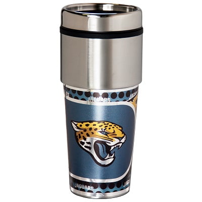 Jacksonville Jaguars Gobelet de Voyage en Acier Inoxydable 16 oz. Graphique Métallique