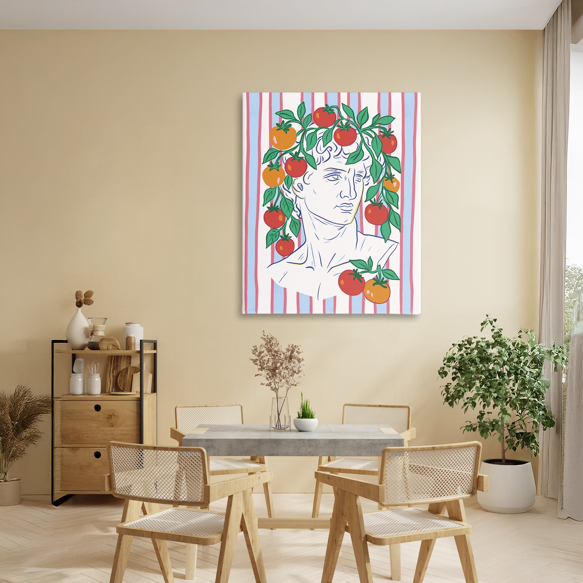 Stupell Industries La Rossa Sculpture Face Canvas Wall Art, design by Radhika Modi