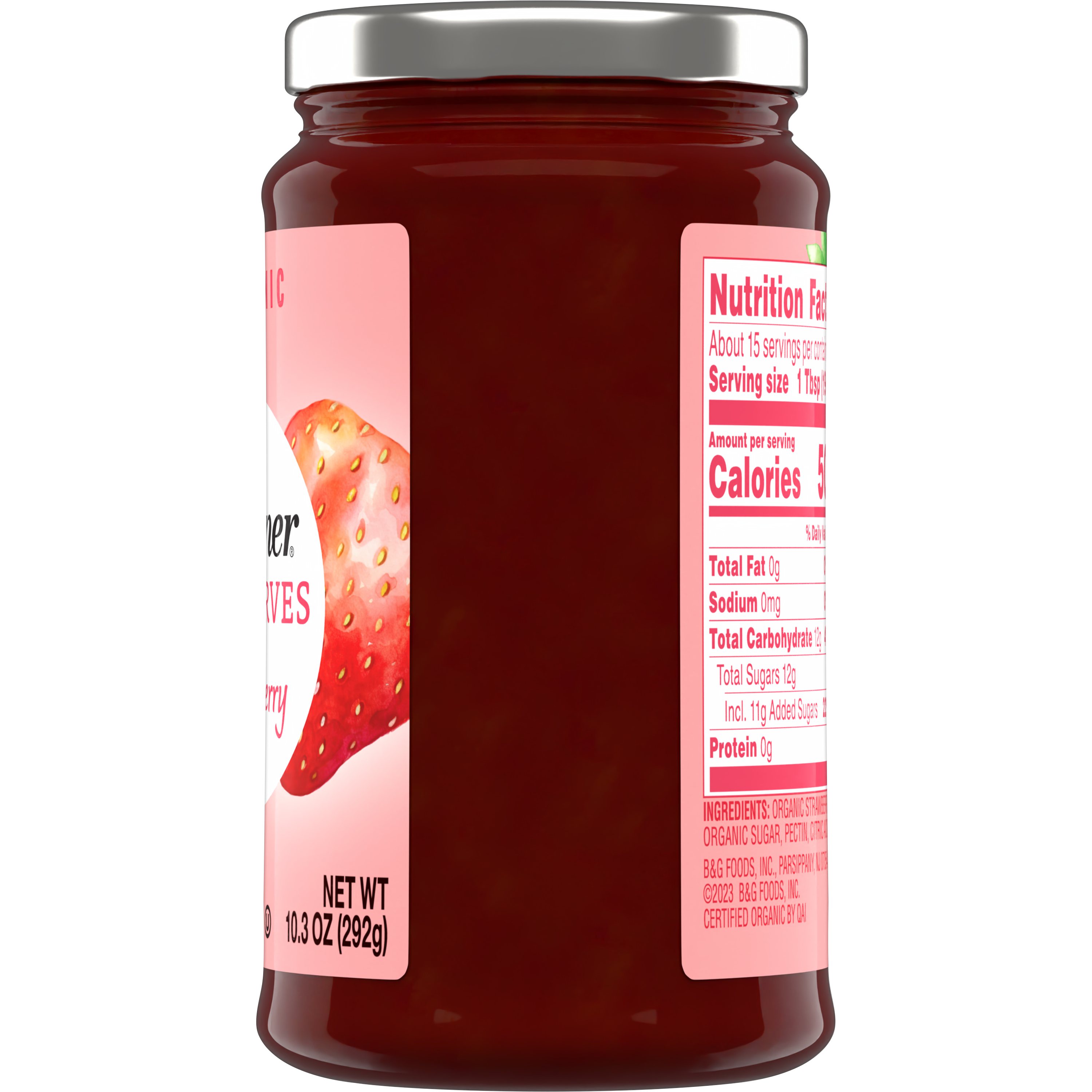 (3 pack) Polaner Organic Strawberry Preserves, Fruit Spreads, Non-GMO, 10.3 oz Jar