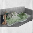 thumbnail image 6 of Aniversery Soft Flannel Fleece Throw Blanket, 30 Years Together in Green Tone Monochrome Design, Cozy Plush for Indoor and Outdoor Use, 50" x 60", Reseda Green Green, by Ambesonne, 6 of 6