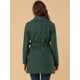 thumbnail image 5 of Abrigo De Invierno Midi Con Cinturón Y Un Solo Pecho Para Mujer Verde M, 5 of 6