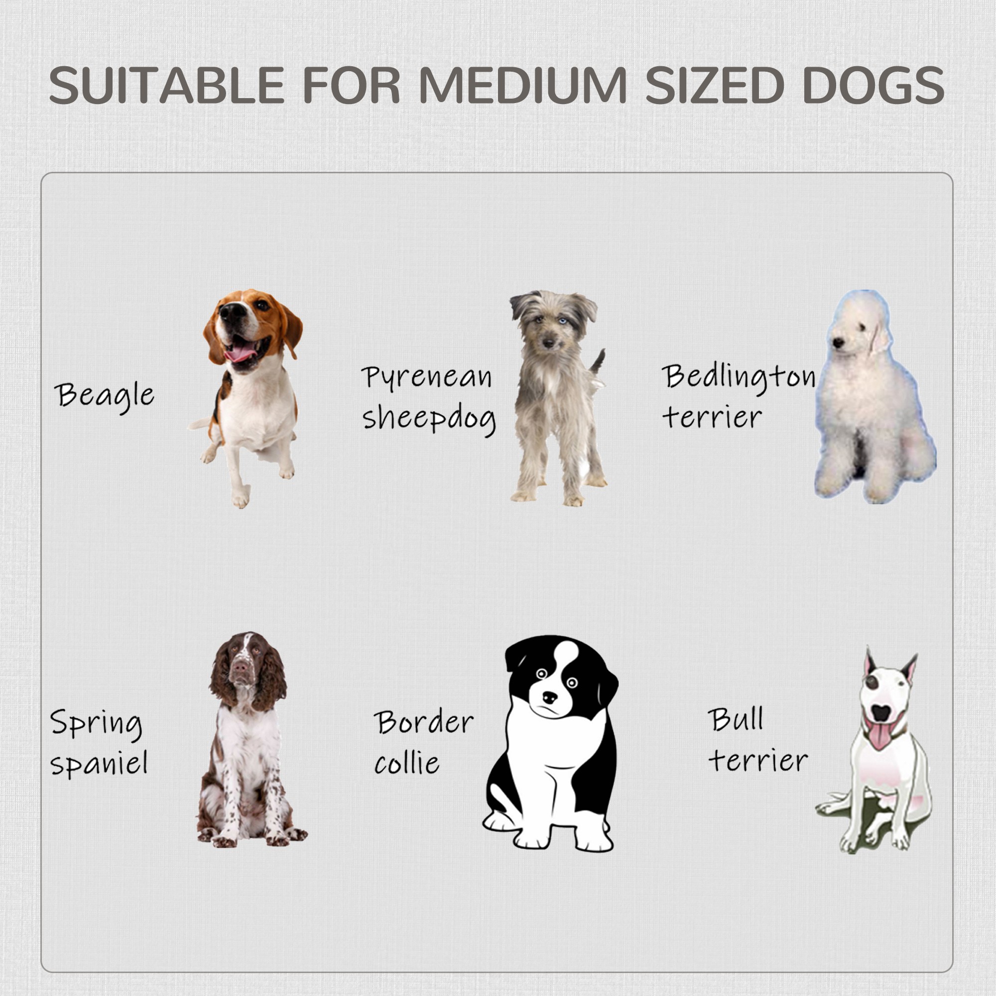 PawHut Dog Crate Furniture Wire Pet Cage Wooden Dog Kennel, End Table with Double Doors, and Locks, for Medium and Large Dog House Indoor Use, Grey