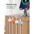 thumbnail image 3 of Magnetic Cable Clips, Adjustable Cord Holder Management, Adhesive Wire Keeper Organizer for Home Office Desk Phone PC Car Wall Desktop Nightstand Appliance (9-PCS White_Orange_Blue), 3 of 5