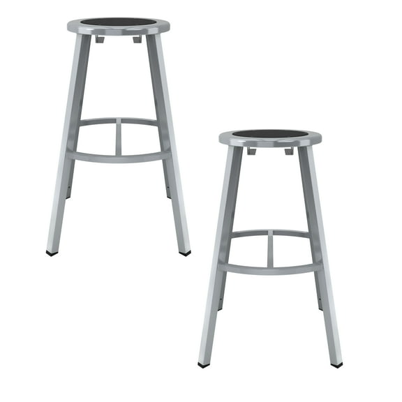 NPS 30" Titan Stool Black Steel Seat Grey Frame