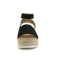 thumbnail image 3 of Soda Topic Open Toe Buckle Ankle Strap Espadrilles Flatform Wedge Casual Sandal, 3 of 5