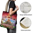 thumbnail image 3 of Earthbound Movie Bolso de tela con estampado de lienzo para mujer, bolsa de compras reutilizable y estética, con cremallera interior, regalo para mujer,40*45cm., 3 of 6