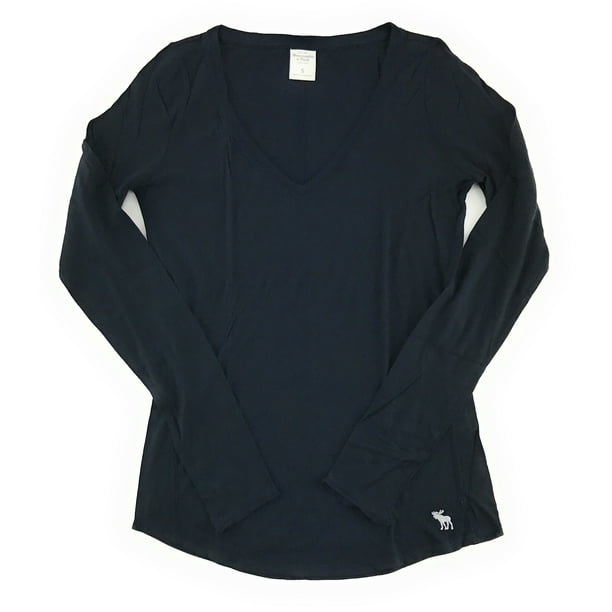 mørke kinakål Hård ring Abercrombie and Fitch Women's Long Sleeve Classic V-Neck T-Shirt -  Walmart.com