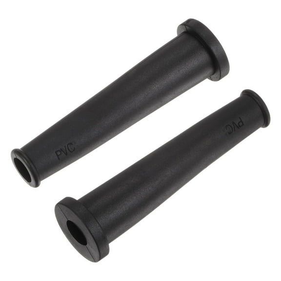 Uxcell Cord Boot Protector Cable Sleeve Rubber 75mm Length Black, 30 Pieces