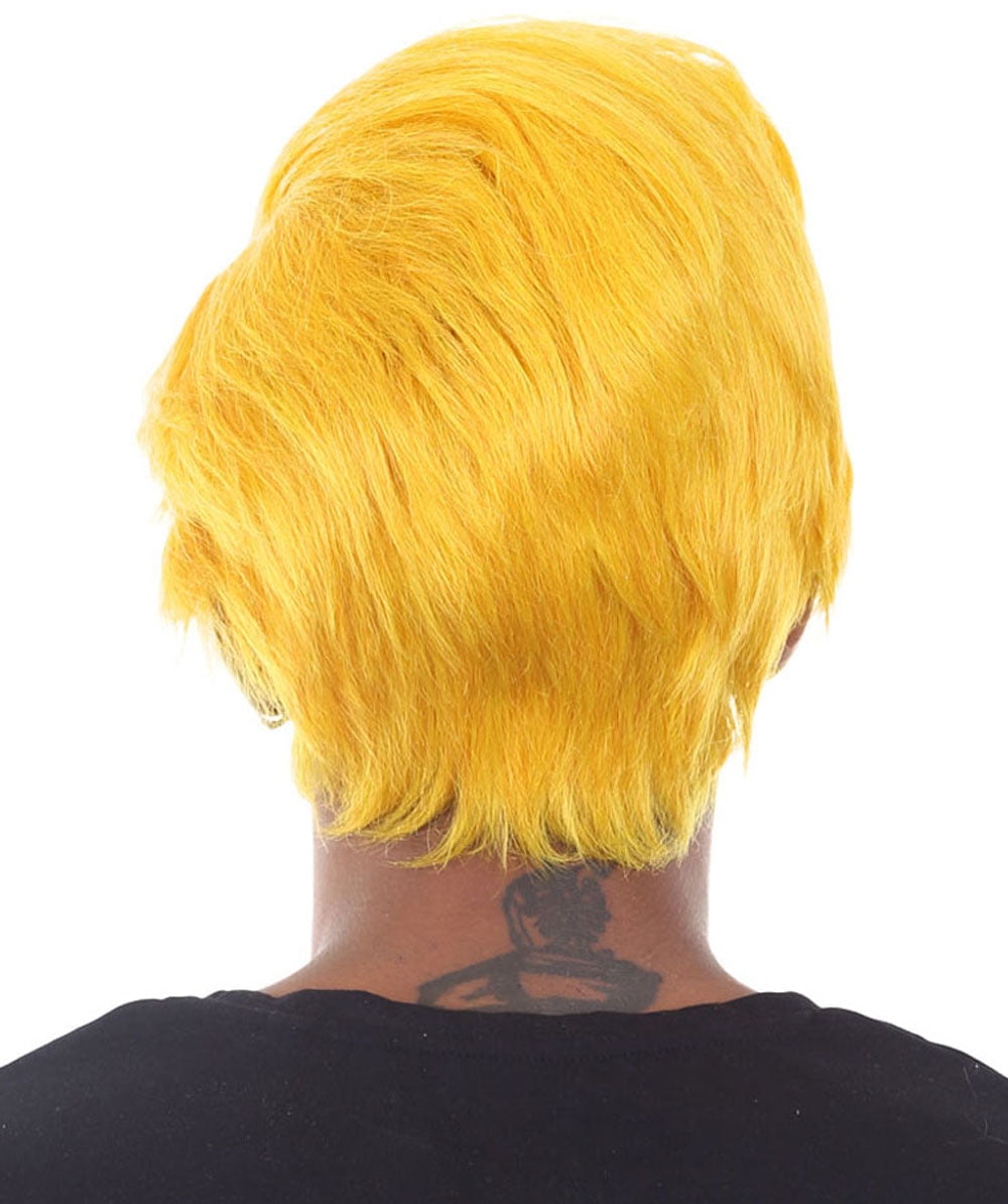 HPO | Adult Men's Dolls Movies Character Wig | Yellow Color | Breathable Capless Cap