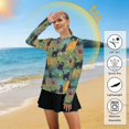 thumbnail image 5 of FORMRS Womens Long Sleeve Shirts UPF 50+ Sun Protection Quick Dry Fishing Hiking Tops, Size S-2XL, Floral Black Cats Pattern, 5 of 8
