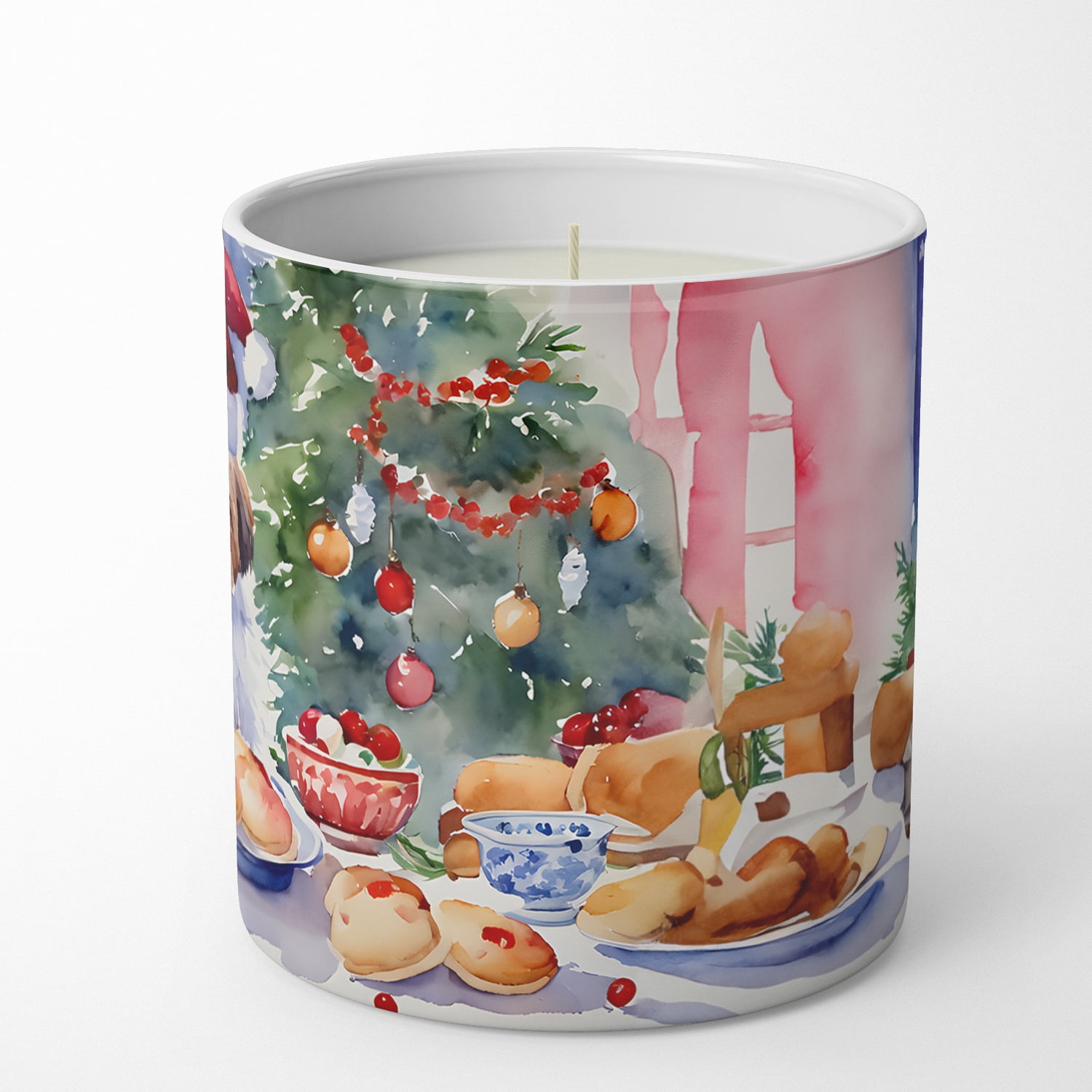 Lhasa Apso Christmas Cookies Decorative Soy Candle 3.25 in x 3.75 in