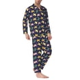 thumbnail image 2 of Picia Turtle Pattern Men’s Long-Sleeve Sleepwear Set - Soft 2-Piece Loungewear with Pockets, Comfy PJs for Relaxing Nights-Small, 2 of 7