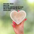 thumbnail image 2 of Heart with Flowers Silicone Freshie Mold 4x4 V-Day Valentines 90s Retro Trendy Car Candle Freshener Aroma Beads Oven Safe, 2 of 6