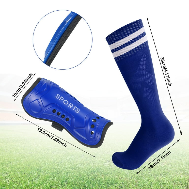 Hengguang 2 Pairs Kids Soccer Shin Guards, Lightweight Calf