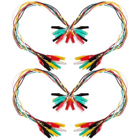 NIAIZEK 40Pcs Jumper Wires with Alligator Clips for Circuit Connection and Electrical Testing