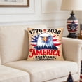 thumbnail image 5 of romoty 4th of July Independence Day Pillow Covers 18"x18", Patriotic America 250th Anniversary Commemorative Throw Pillow Case, Square Decorative Cushion Cover for Home Sofa Couch Farmhouse Decor, 5 of 6