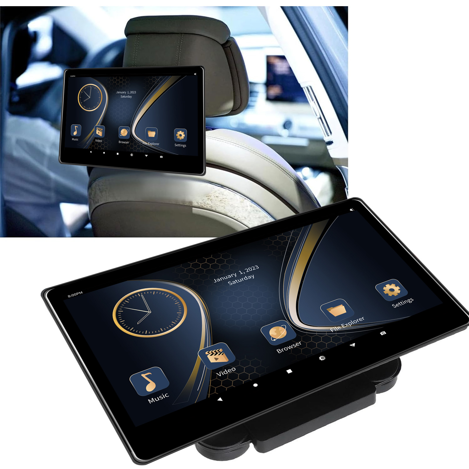 13.3 Inch Android Car Tablet 13.3" Android Car Headrest TV With ...