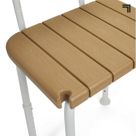Sharper Image® Deluxe Shower Chair, Bath Seat for Seniors, Shower Bench with Back, Bathroom Safety