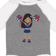 thumbnail image 4 of Inktastic African American Girl, Cheerleaders, Blue Uniform Girls Long Sleeve Baby Bodysuit, 4 of 5