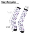 thumbnail image 3 of Bingfone Compression Socks for Women and Men Long Socks for Running Athletic Cycling Nurse-Lavender Flowers, 3 of 8
