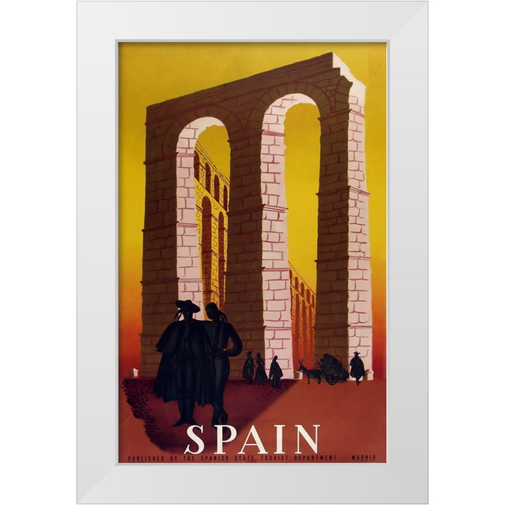 Vintage Apple Collection 13x18 White Modern Wood Framed Museum Art Print Titled - Spain Arch