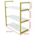 thumbnail image 6 of 23.2x9.8x28.4 inch 3 Tier Gold Floating Shelves Rack Wall Mounted Storage Photos Display Space Saver, 6 of 12
