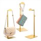 thumbnail image 1 of Exhibidores de Carteras, Paquete de 3, Estante de Exhibición de Carteras de Acero Inoxidable, Soporte de Exhibición de Carteras de Ajustable, Dorado, 1 of 5