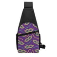 thumbnail image 3 of Disketp Sling Backpack,Multipurpose Crossbody Shoulder Bag Travel Hiking Daypack-Carnival Masks and Beads, 3 of 6