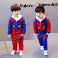 thumbnail image 2 of Niños niños niñas pantalones traje dibujos animados Spiderman ropa para niños sudaderas más polar Casual pulóver pantalón ropa 3T Gao Jinjia LED, 2 of 2